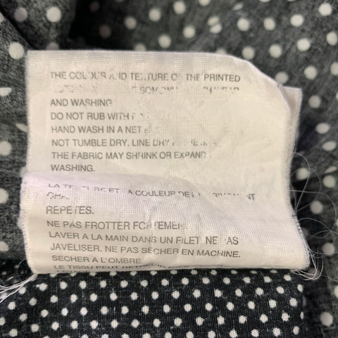COMME des GARCONS Size M Black White Polka Dot Cotton Long Sleeve Shirt