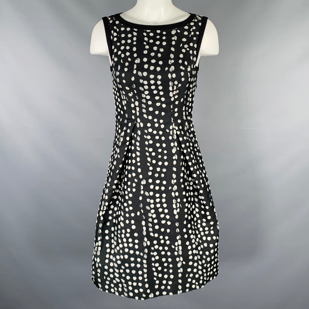 MAX MARA Size XS Black White Polka Dot A-Line Dress Sui Generis Designer Consignment MAX MARA Size XS Black White Polka Dot A-Line Dress Sui Generis Designer Consignment