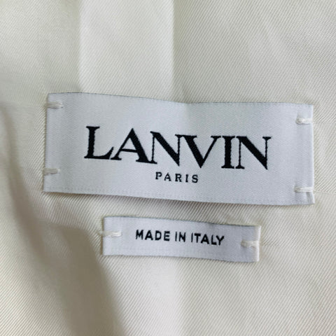 LANVIN Size 42 Yellow Wool Silk Notch Lapel Sport Coat