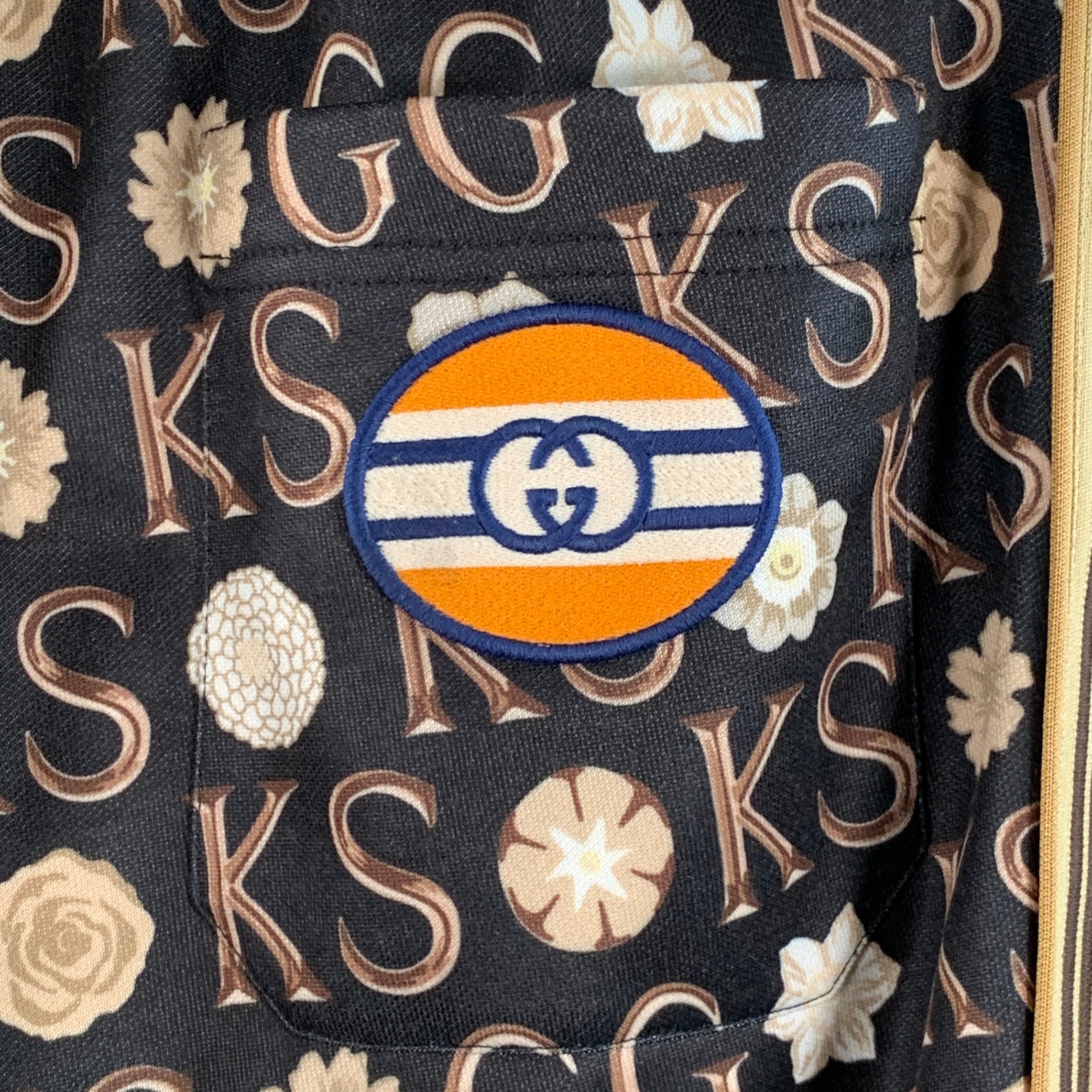 GUCCI x GEORGE KENNETH SCOTT Size S Black Beige Monogram Joggers