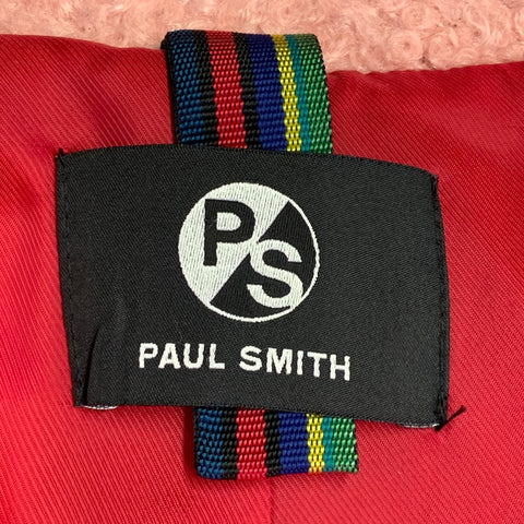 PS by PAUL SMITH Size S Pink Polyester Faux Shearling Double Breasted Teddy Coat