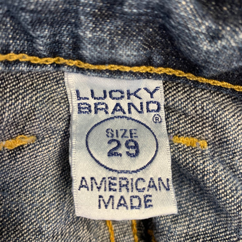 LUCKY BRAND Jean Bootcut en coton bleu à surpiqûres contrastantes, taille 29