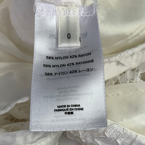 INTERIOR Size XS Off White Nylon Blend Lace Shirt Pants Set
