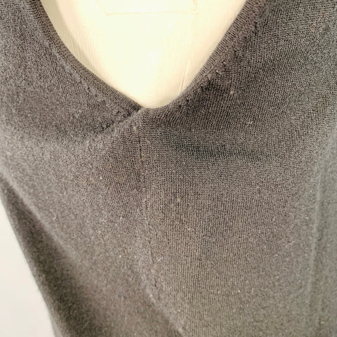 AKRIS Size 8 Black Beaded High Neck Casual Top