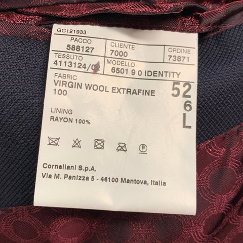 CORNELIANI Taille 42 Veste à simple boutonnage en laine vierge marine
