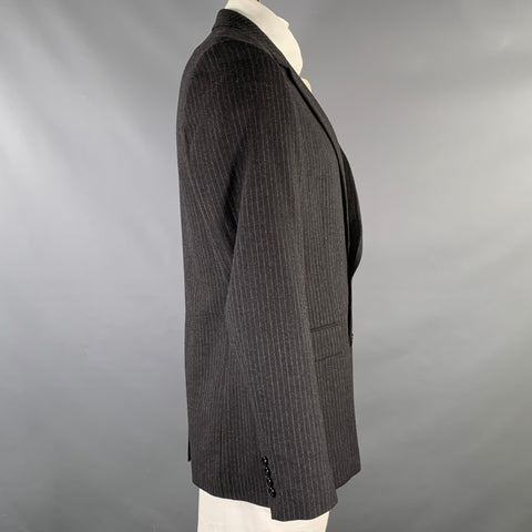 AMI by ALEXANDRE MATTIUSSI Size 42 Grey Pinstripe Notch Lapel Sport Coat