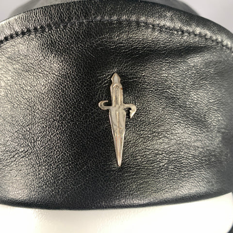 CESARE PACIOTTI Size 7 1/4 Black Leather Hats