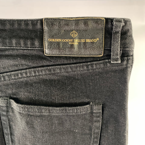GOLDEN GOOSE Size 33 Black Cotton Blend Skinny Jeans