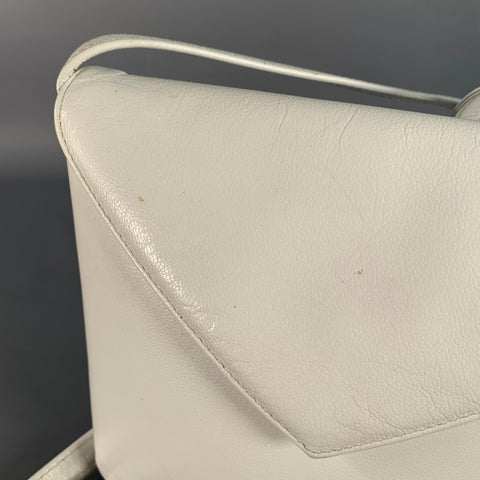 LA BAGAGERIE Vintage One Size White Leather Crossbody Handbag
