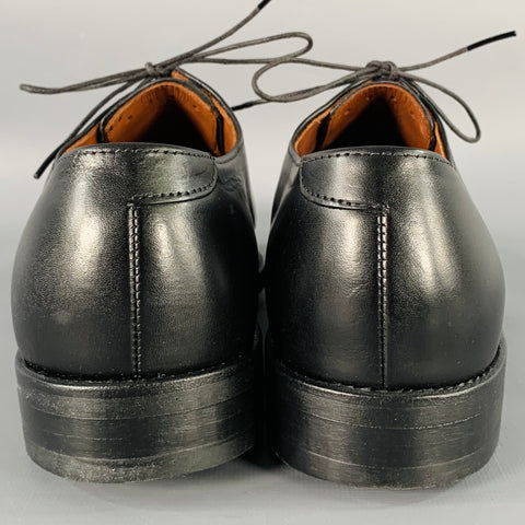 ALLEN EDMONDS Size 7 Sutter Black Leather Derby Lace-Up Shoes