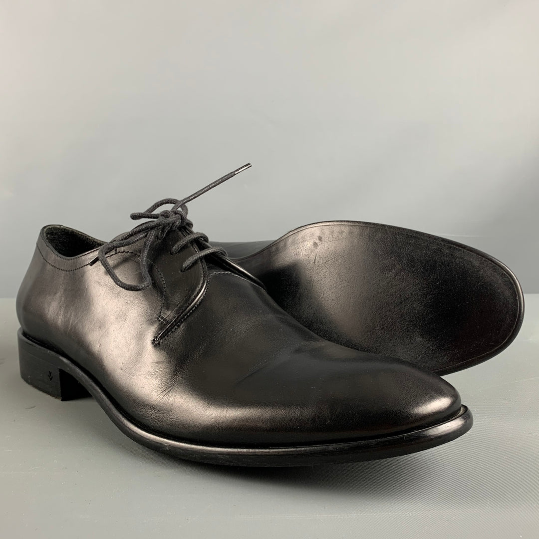 JOHN VARVATOS Taille 11 Chaussures à lacets en cuir noir