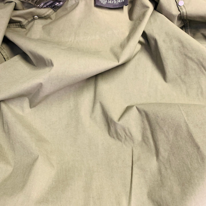 MR & MRS Size XS Green Olive Shimmery Cotton Blend Parka Jacket