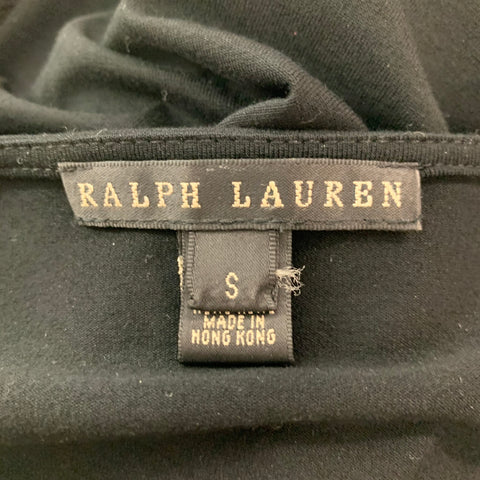 RALPH LAUREN Taille S Pull à manches longues en viscose élasthanne noir