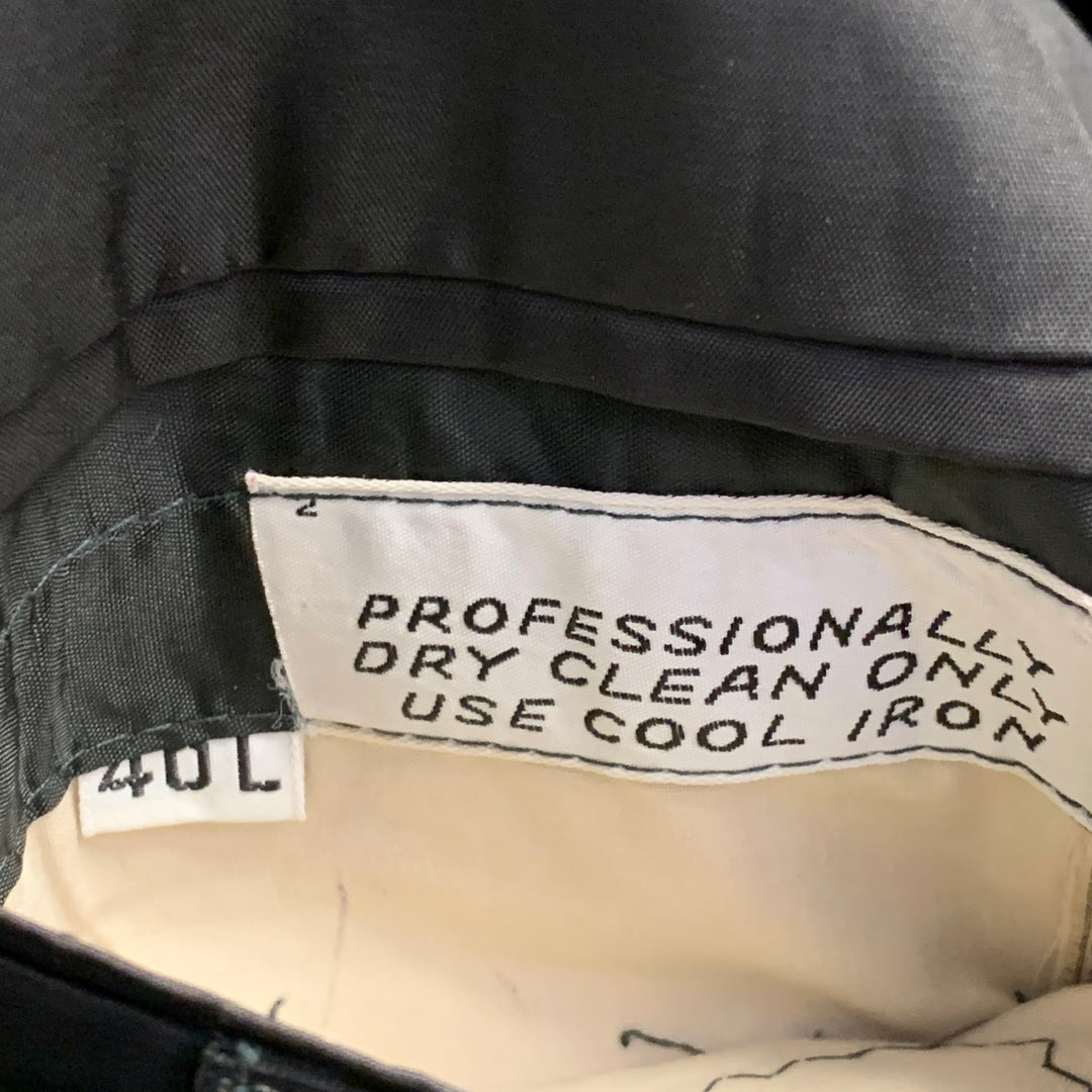 SAKS FIFTH AVENUE Size 40 Long Black Wool Peak Lapel Tuxedo