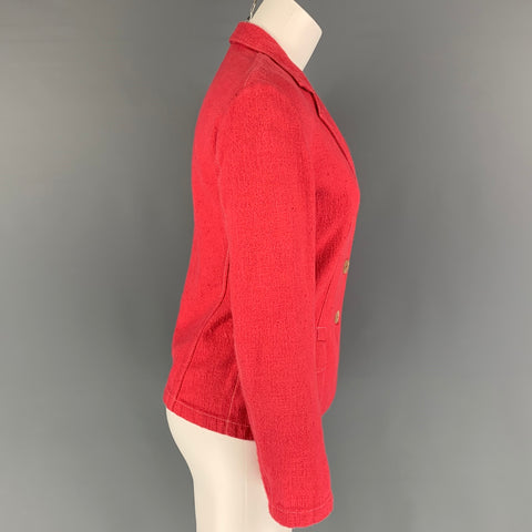 JIL SANDER Taille 4 Blazer veste en lin et coton corail
