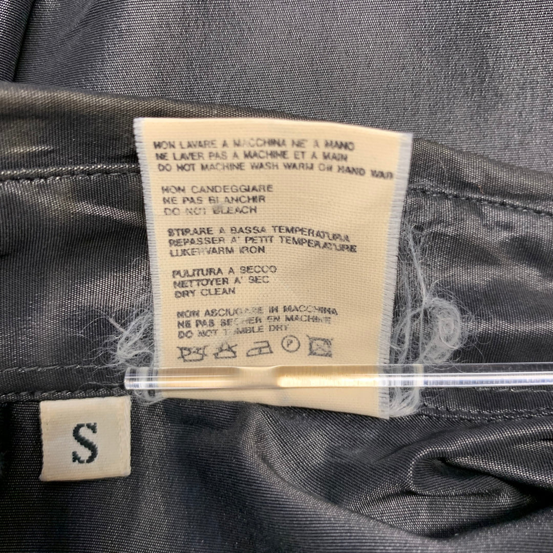 VERSACE Size S Grey Shimmery Acetate Blend Button Down Long Sleeve Shirt