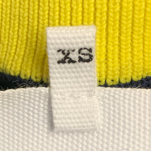 MAISON MARGIELA Size XS Navy Yellow Wool Blend Crew Neck Sweater