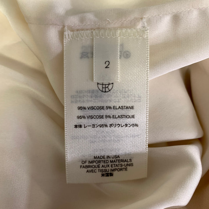 THE ROW Size 2 Cream Viscose  Elastane Tunic Knee-Length Dress