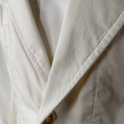 MAISON MARGIELA Size 40 White Cotton Notch Lapel Sport Coat