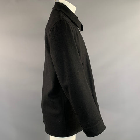 AGNÈS B. Size S Black Wool Zip Up Jacket