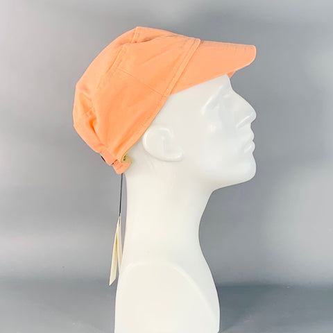 DRIES VAN NOTEN Size M Orange Taupe Cotton Twill Baseball Cap Hat