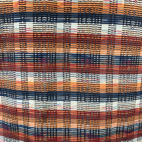 JHANE BARNES Size L Brown Blue White Stripe Cotton Polo