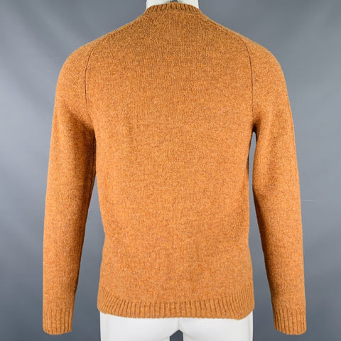 MR. PORTER Size XS Orange Camel Wool Crew Neck Sweater