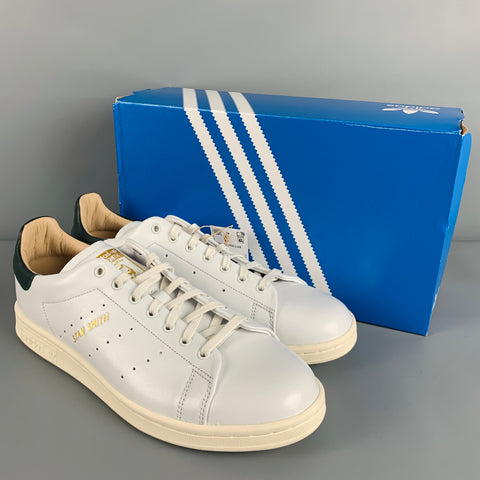 ADIDAS x STAN SMITH Size 9.5  White Perforated Leather Lace-Up Sneakers