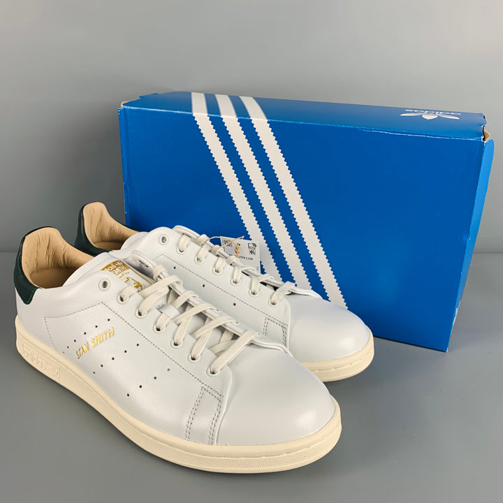 ADIDAS x STAN SMITH Size 9.5  White Perforated Leather Lace-Up Sneakers