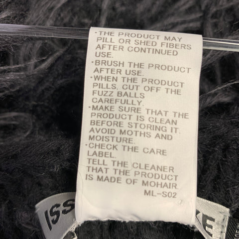 ISSEY MIYAKE Size M Runway Black Knit Mohair Blend Vest