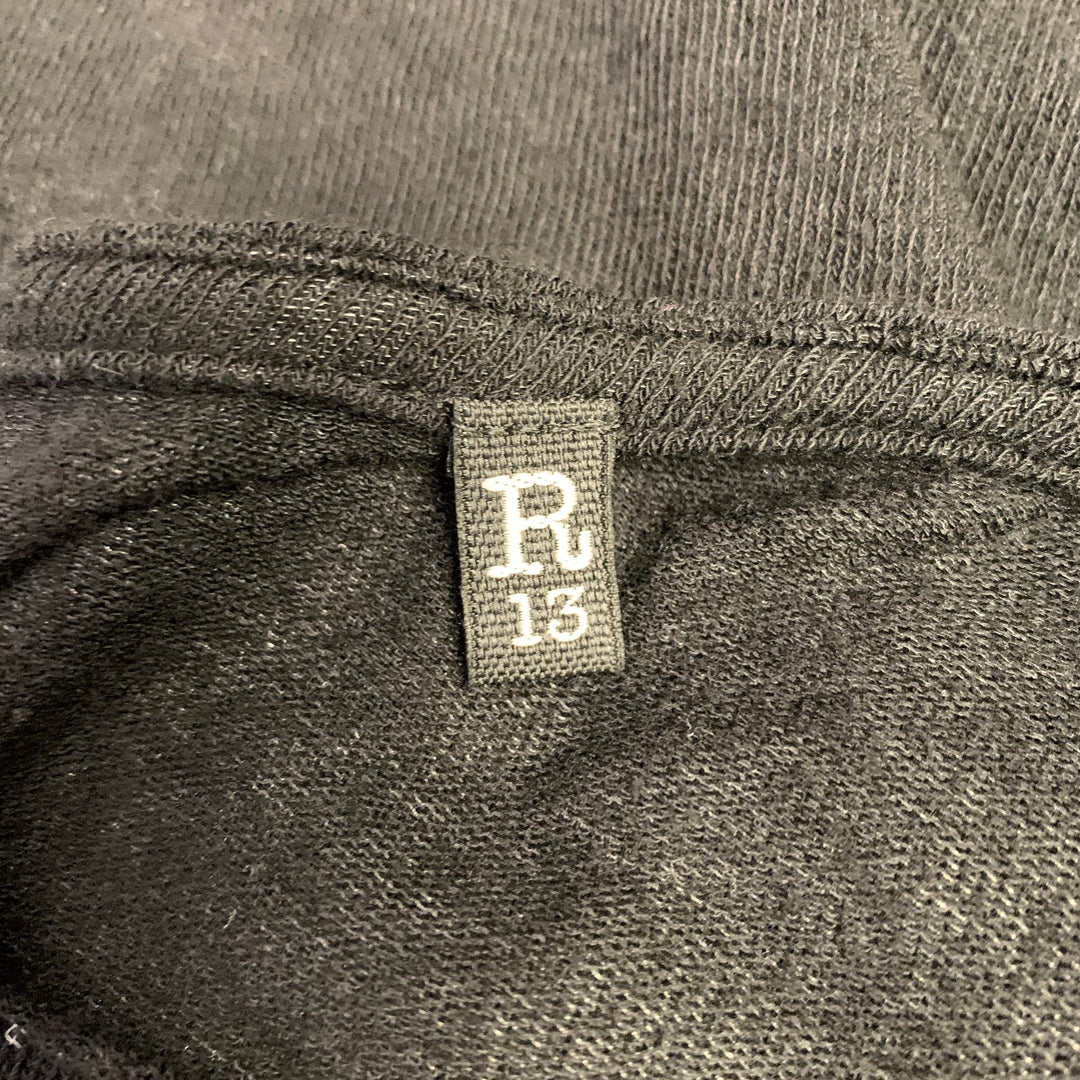 R13 SS18 Size XS Sid Zombie Lukas Black Red Print Cotton Blend Print T-shirt