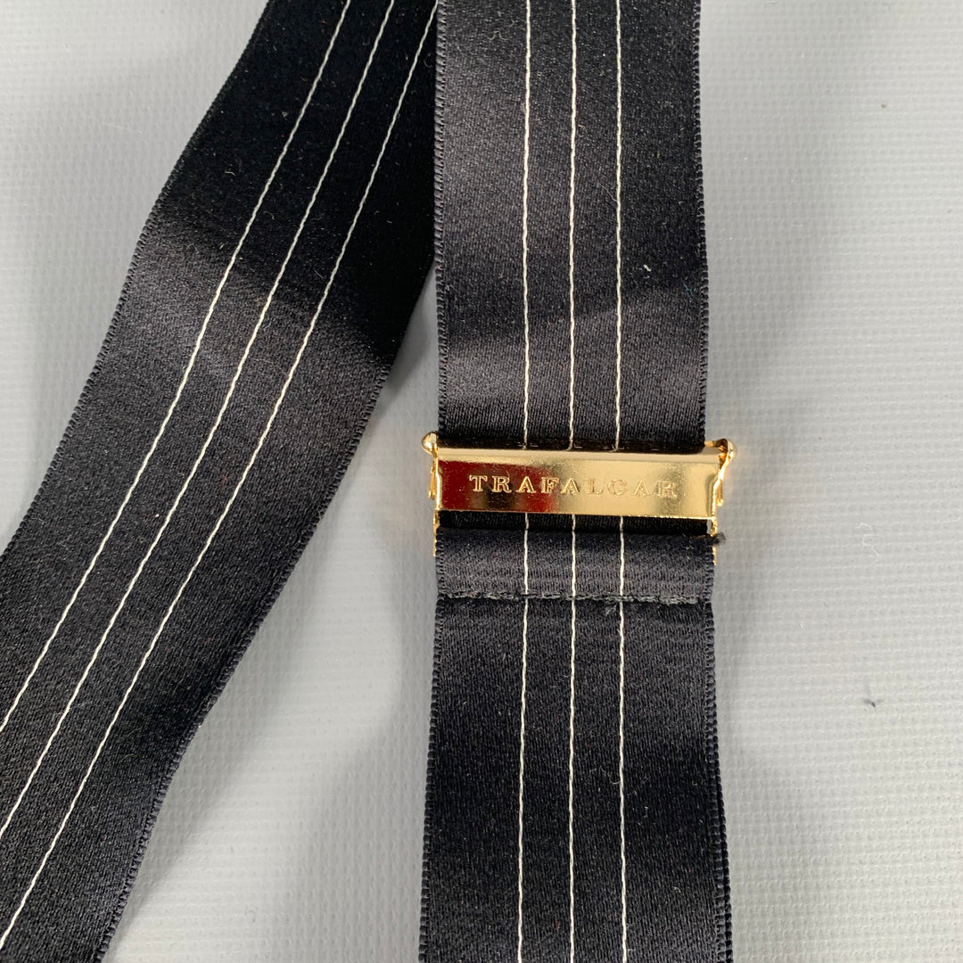 TRAFALGAR Black White Stripe Suspenders