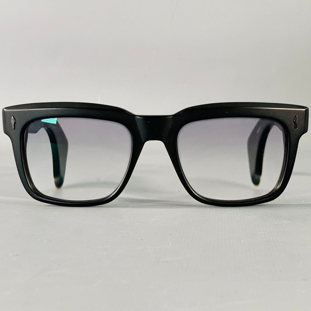 JACQUES MARIE MAGE Torino Black Matte Acetate Eyewear Frames