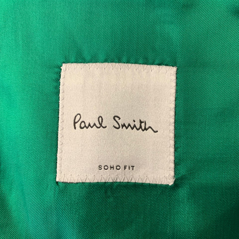 PAUL SMITH Chest Size 42 Black Solid Wool Notch Lapel Sport Coat