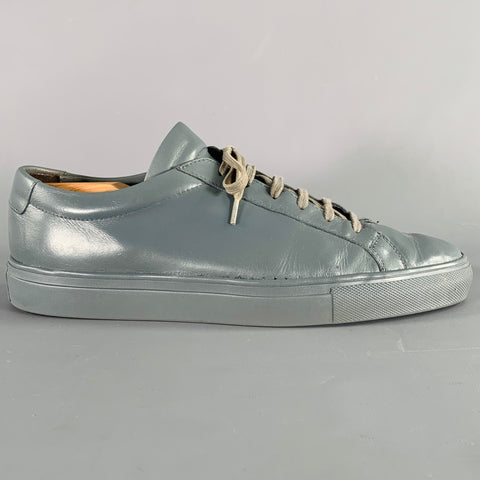 COMMON PROJECTS Size 10 Grey Leather Low Top Sneakers
