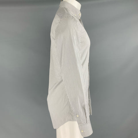 RALPH LAUREN Size S Black White Stripe Cotton Button Down Long Sleeve Shirt