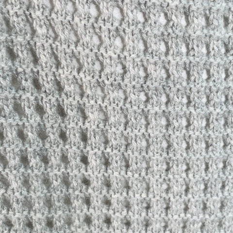 AGNONA Size L Grey Heather Cashmere Knit Mesh Open Front Cardigan
