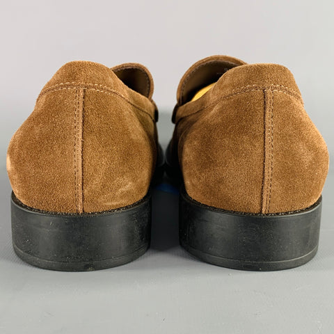 TOD'S Size 10.5 Brown Suede Penny Loafers