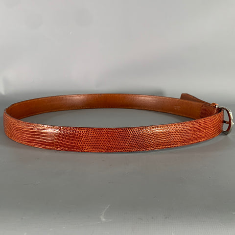 ABAS Size 38 Brown Lizard Belt