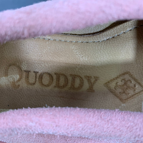 QUODDY Size 10 Pink Distressed Suede Yacht Lace Up Shoes