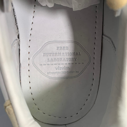 VISVIM Size 9.5 White Leather Lace Up Sneakers