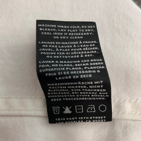 J BRAND Size M Off White Cotton Blend Trucker Jacket