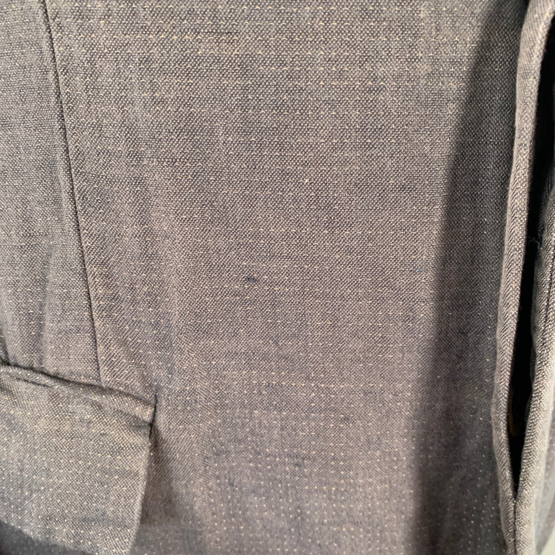 FORME 3’3204322896 Size 40 Grey Tan Dots Cotton Linen Silk Sport Coat
