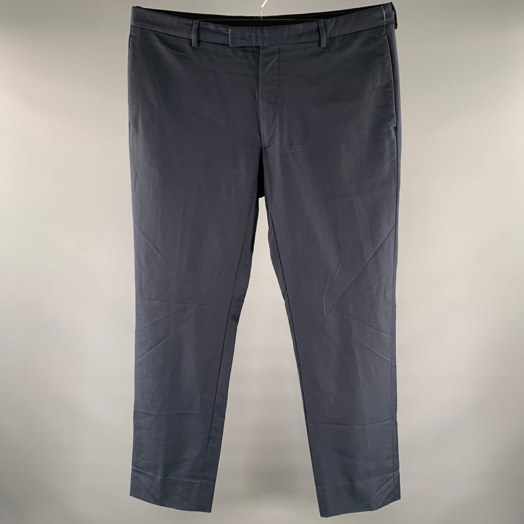 DIOR HOMME Pantalon en laine unie marine taille 36