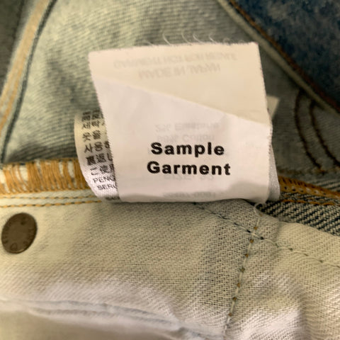 LEVI'S Size 32 Blue Tan Cotton Blend Straight Denim Jeans