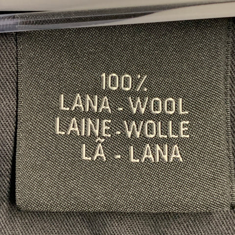 Pantalon habillé plissé en laine grise avec revers ERMENEGILDO ZEGNA Taille 36