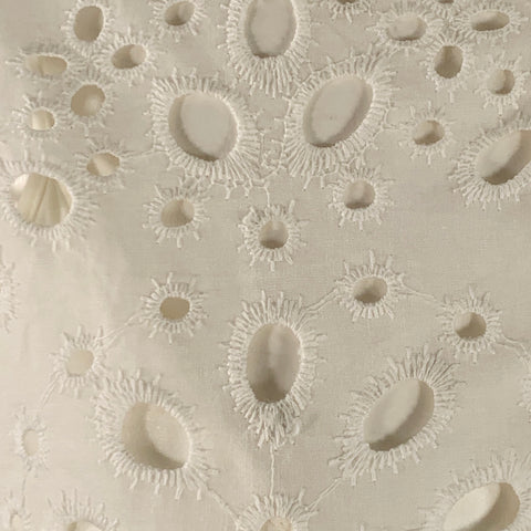LENNY NIEMEYER Size M White Cotton Eyelet Long Shirt Dress