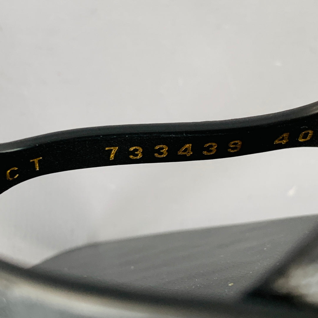 SAINT LAURENT Size 10 Carla Black Leather Pointed Toe Kitten Heel Mules Sandals