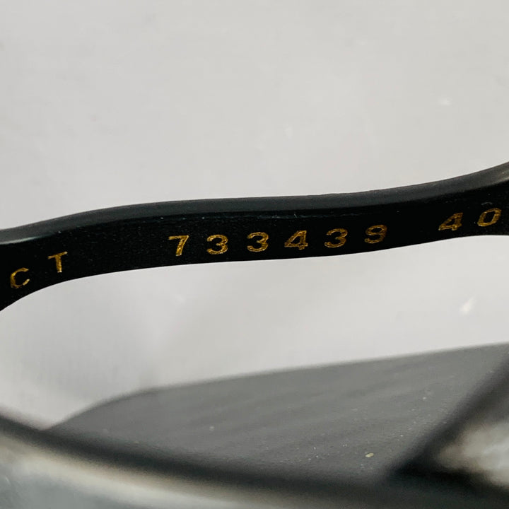 SAINT LAURENT Size 10 Carla Black Leather Pointed Toe Kitten Heel Mules Sandals