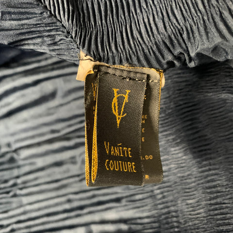 VANITE COUTURE Size M Black Blue Polyester Spandex  Blazer